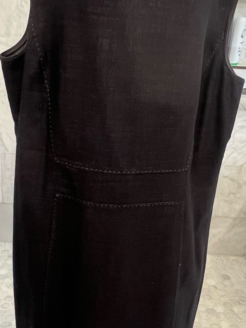 Lafayette 148 New York Black Sleeveless Midi Shift Dress.  Sz.  XL.  EUC